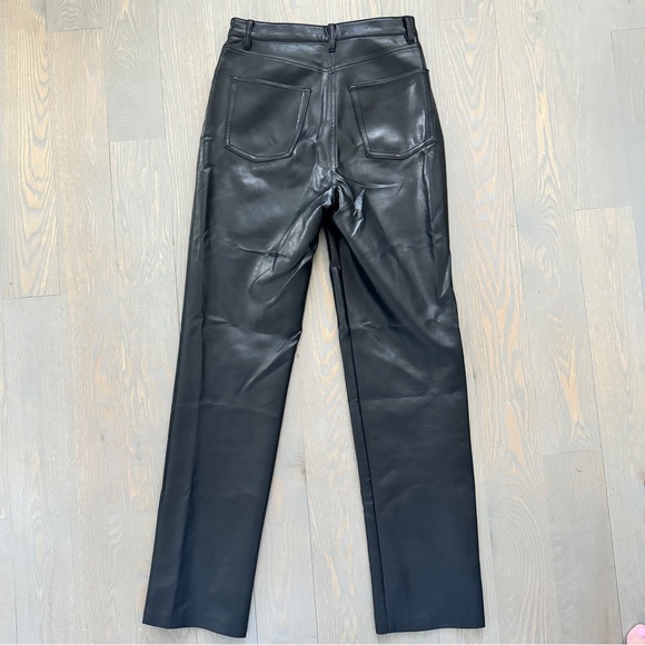 Aritzia Wilfred Melina Vegan Leather Pants in Black. - Picture 3 of 5
